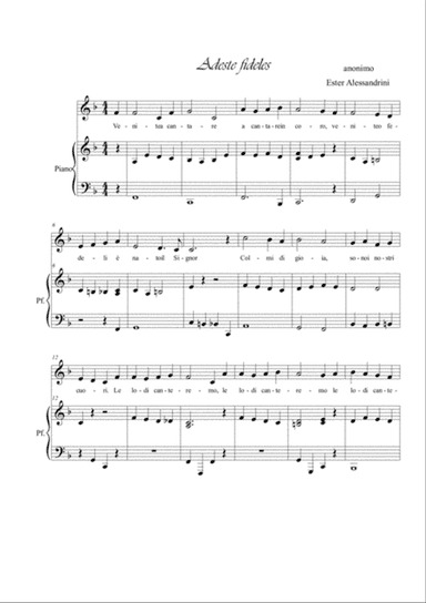 Adeste Fideles. Voce e piano