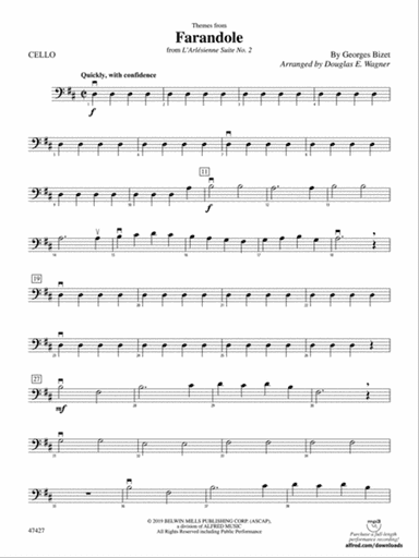 Themes from Farandole: Cello