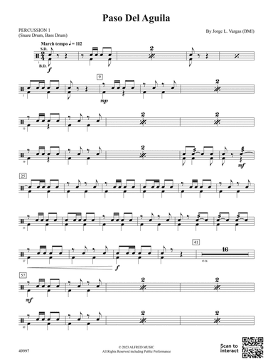 Paso Del Aguila: 1st Percussion