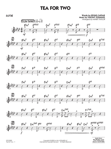 Tea for Two (arr. Mark Taylor) - Guitar