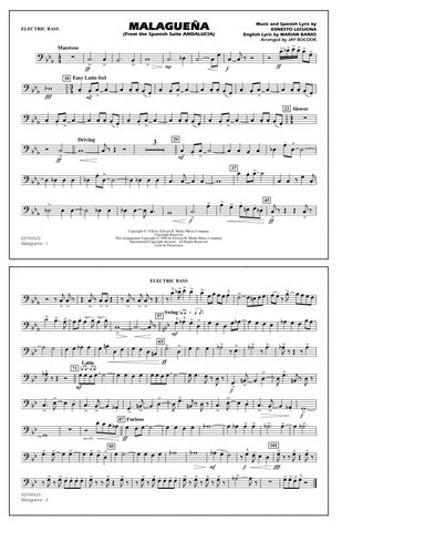 Malagueña (arr. Jay Bocook) - Electric Bass