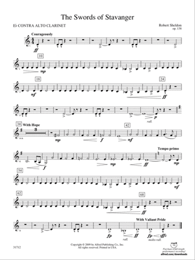 The Swords of Stavanger: (wp) E-flat Contrabass Clarinet