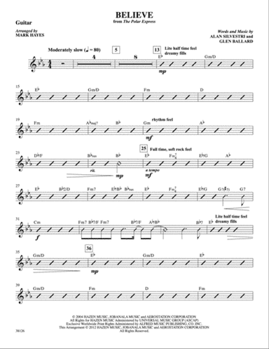 Believe (from The Polar Express): Guitar
