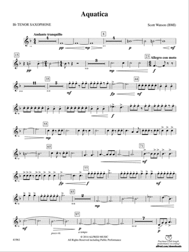 Aquatica: B-flat Tenor Saxophone