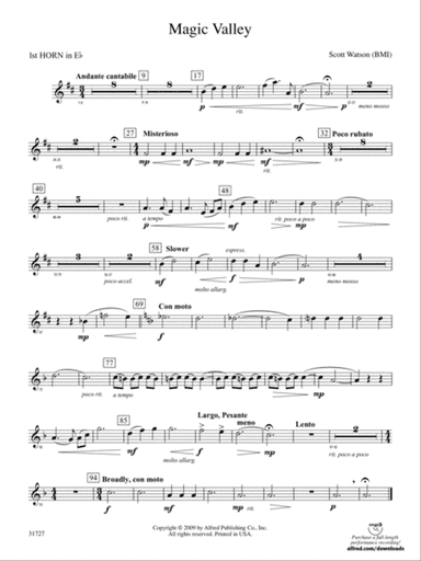 Magic Valley: (wp) 1st Horn in E-flat