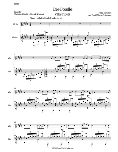 Die Forelle (The Trout) for viola and guitar