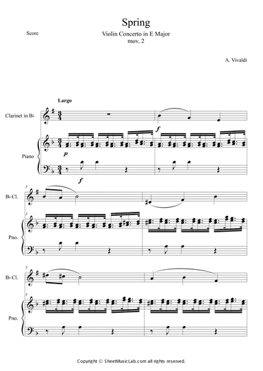 The Four Seasons: Spring 2nd Movement in F