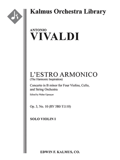 L'Estro Armonico, Op. 3, No. 10: Concerto for Four Violins & Cello in B minor, RV 580 / F.IV:10