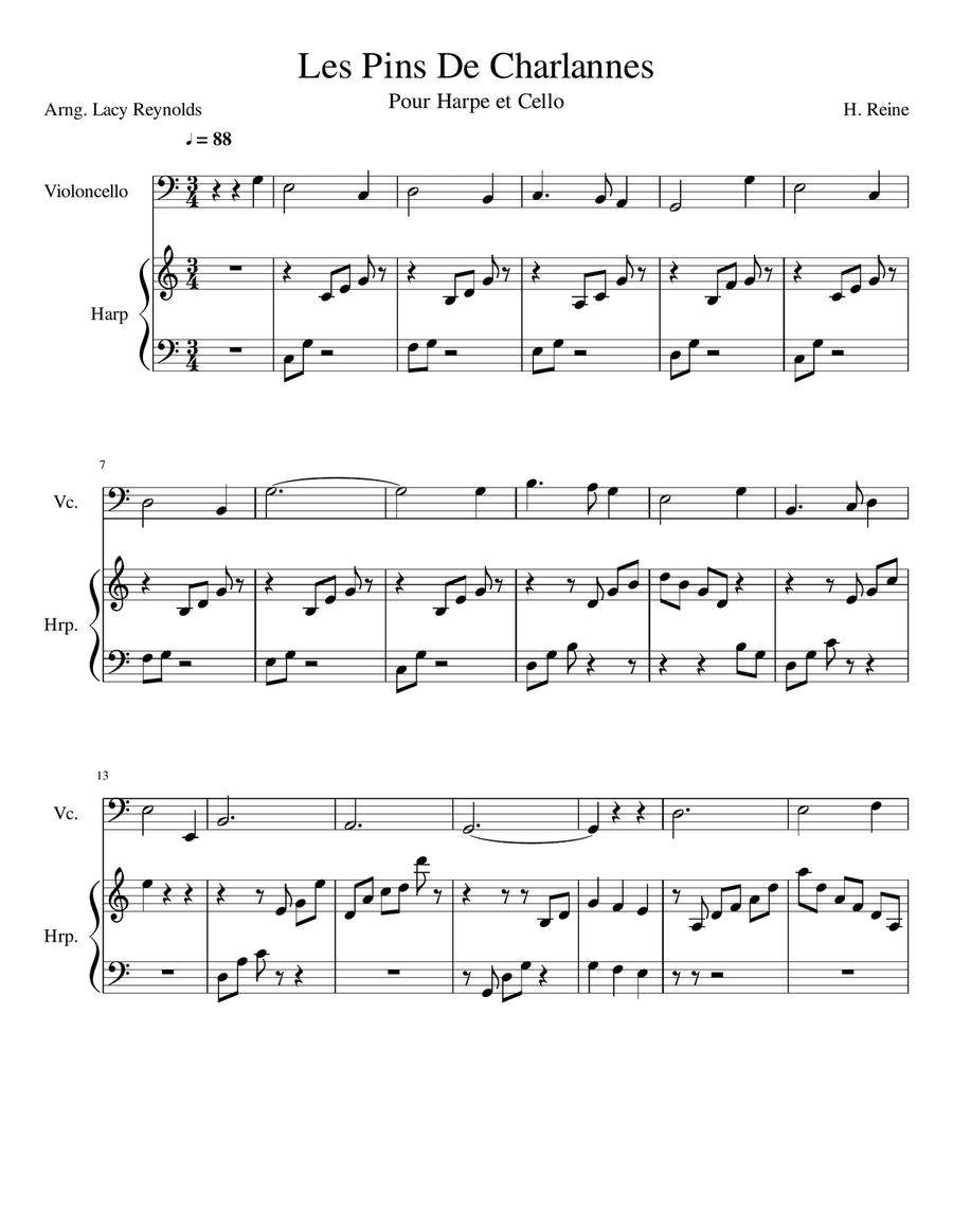 Les Pins De Charlannes Duet harp and violin