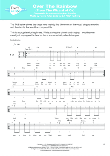 Over The Rainbow (from The Wizard Of Oz)