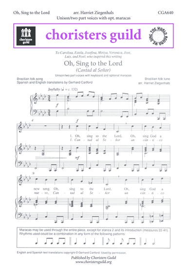 Oh, Sing to the Lord