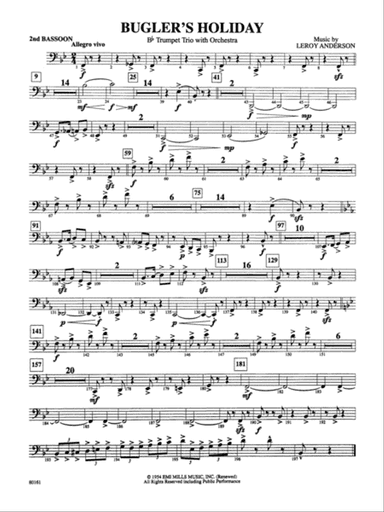 Bugler's Holiday: 2nd Bassoon