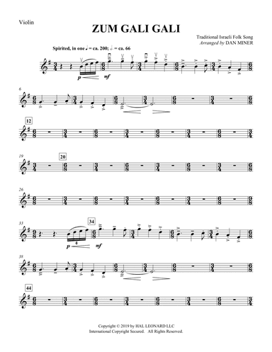 Zum Gali Gali - Violin