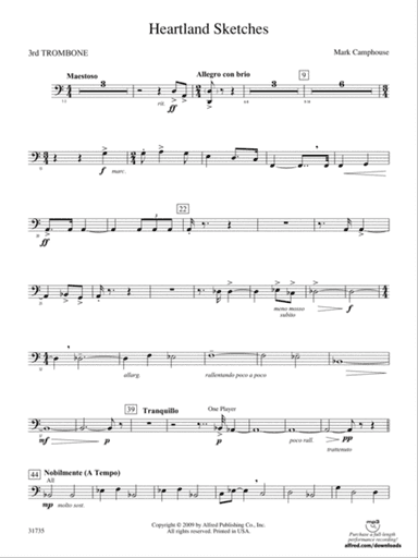 Heartland Sketches: 3rd Trombone