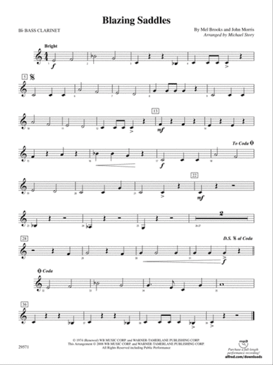 Blazing Saddles: B-flat Bass Clarinet