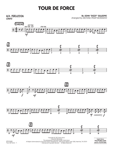 Tour De Force (arr. Michael Philip Mossman) - Aux Percussion