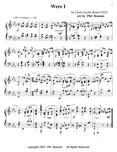 Were I - piano solo