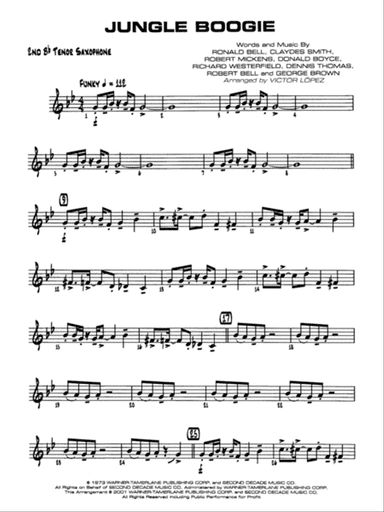Jungle Boogie: 2nd B-flat Tenor Saxophone