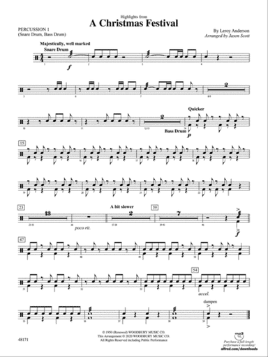A Christmas Festival: 1st Percussion