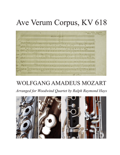 Ave Verum Corpus, KV 618 (1791) for Woodwind Quartet