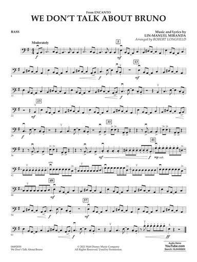 We Don't Talk About Bruno (from Encanto) (arr. Robert Longfield) - Bass