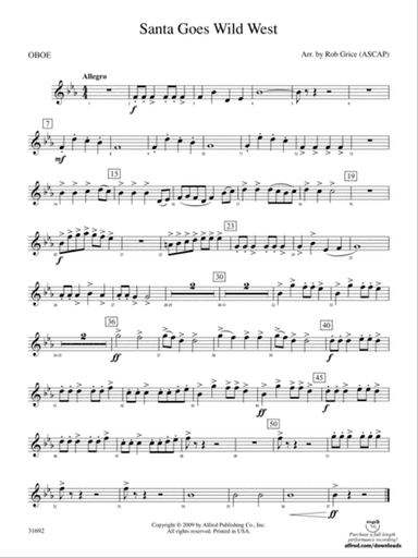 Santa Goes Wild West: Oboe