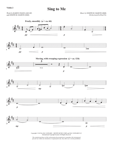 Sing to Me - Violin 2