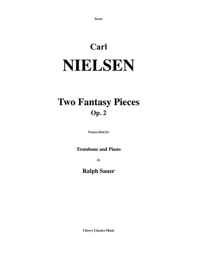 Two Fantasy Pieces, Op. 2 for Trombone & Piano