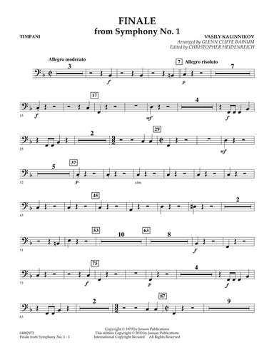 Finale from Symphony No. 1 - Timpani