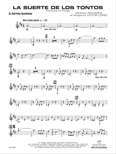 La Suerte de los Tontos: E-flat Baritone Saxophone