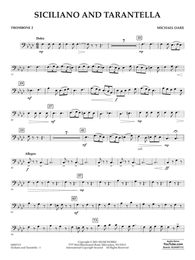 Siciliano and Tarantella - Trombone 2