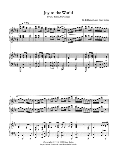 Joy to the World (piano duet)