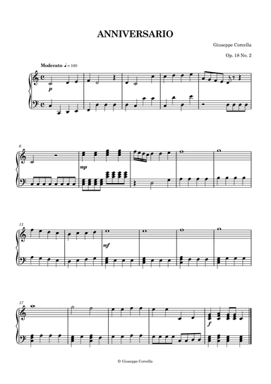 Anniversario, Op. 18 No. 2