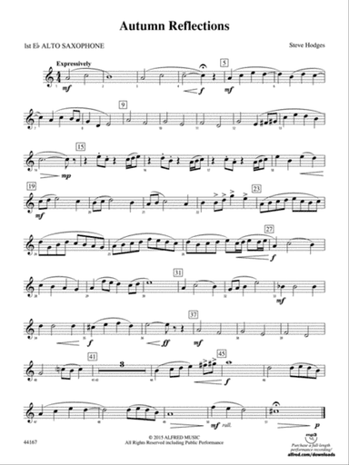 Autumn Reflections: E-flat Alto Saxophone