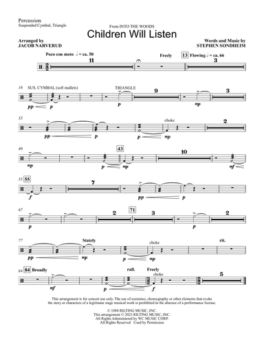 Children Will Listen (from Into The Woods) (arr. Jacob Narverud) - Aux Percussion