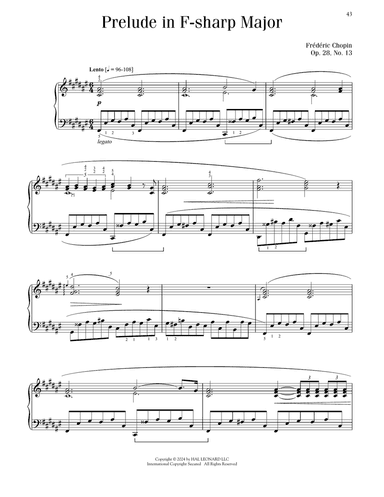 Prelude In F-Sharp Major, Op. 28, No. 13