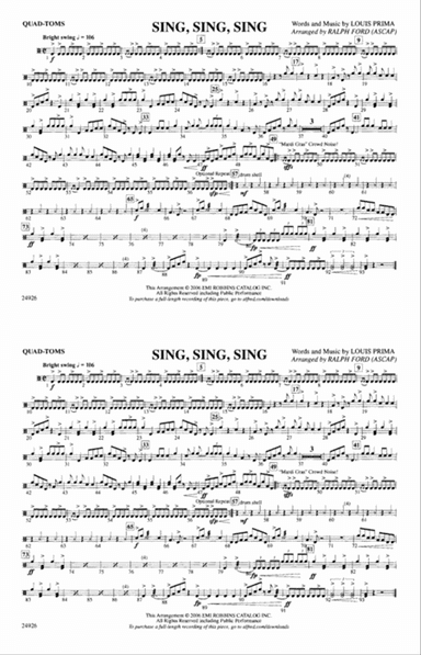 Sing, Sing, Sing: Quad-Toms