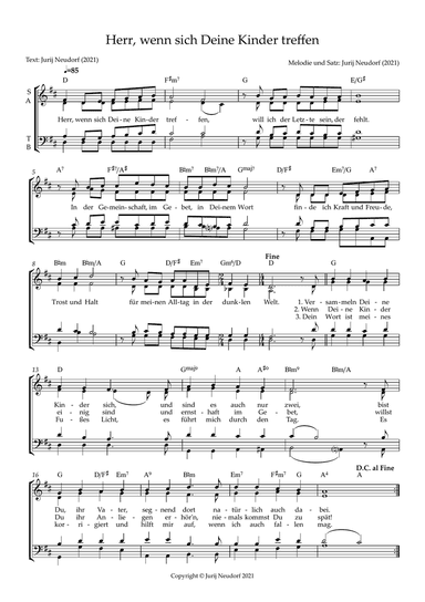 Herr, wenn sich Deine Kinder treffen