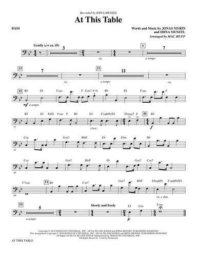 At This Table (arr. Mac Huff) - Bass
