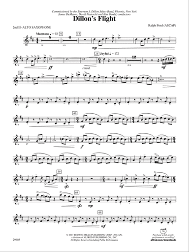 Dillon's Flight: 2nd E-flat Alto Saxophone
