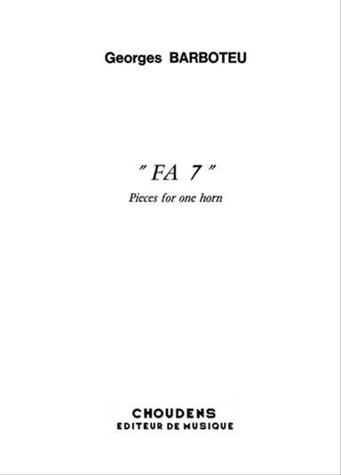 Fa 7 - Pieces For One Horn