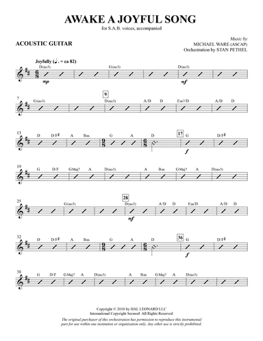 Awake a Joyful Song - Acoustic Guitar