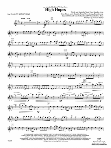High Hopes: 2nd E-flat Alto Saxophone