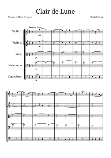 Clair de Lune by Debussy - String Quintet