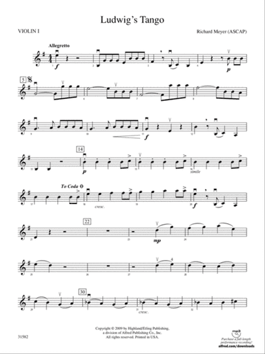 Ludwig's Tango: 1st Violin