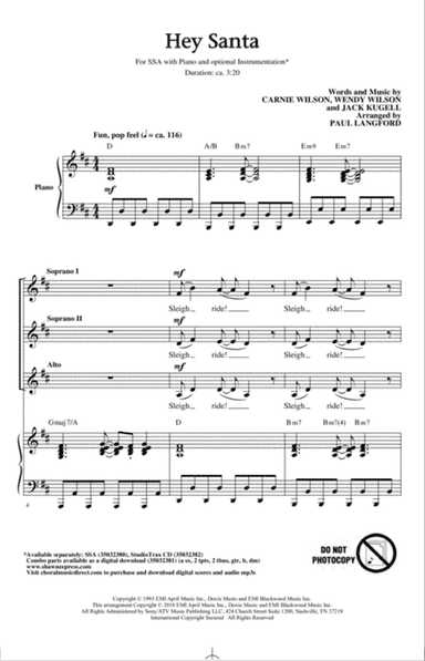 Hey Santa! (arr. Paul Langford)