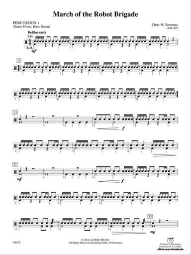 March of the Robot Brigade: 1st Percussion
