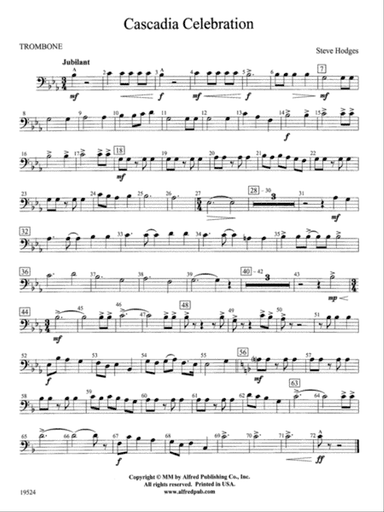 Cascadia Celebration: 1st Trombone