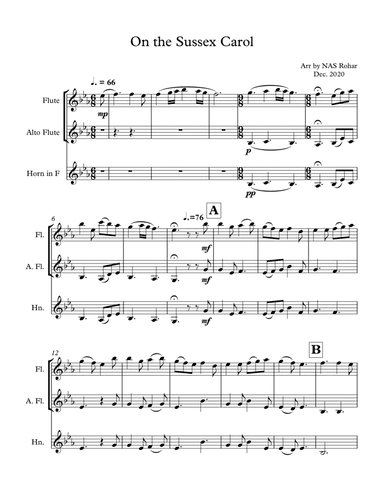 On the Sussex Carol duet/trio