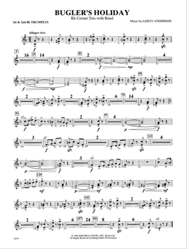 Bugler's Holiday (with Cornet Trio): 1st & 2nd B-flat Trumpets